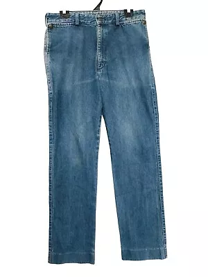 RM Williams Jeans Mens 32R 30xL32 Blue Denim Straight Leg Snap Pocket TT047  • $39.99