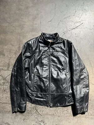 Vintage Harley Davidson Leather Jacket Women’s 1W CA 03402 Distressed • $89