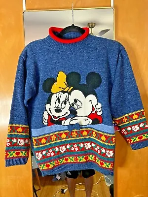 Rare Vintage Mickey & Minnie Mouse Children's Sweater - NWT - Size Medium 10/12 • $24.99