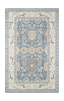 Momeni Anatolia Wool And Nylon Area Rug 7'9  X 9'10  Light Blue Rectangular • $345.90