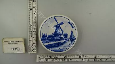 Blue Delft Pendulum Lens For Zaandam Clocks Landscape With Windmill • $33