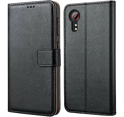 For Samsung Galaxy Xcover 5 Case Leather Flip Silicone Wallet Book Phone Cover • £4.89