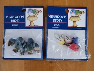 $6 • Buy BIRD Cardinals Art Hobby Wreath Birdhouse Craft Mushroom LOT OF 2 SEALED PACKAGE
