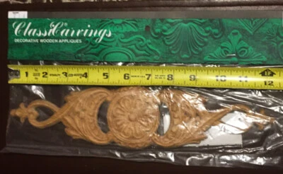 $6.48 • Buy Embossed Wood Applique - Onlay- 12 3/8  X 2 7/8  X 1/4  - #714 - Decor/Furniture