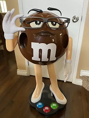 M&M Chocolate Lady Brown Store Candy Display Character On Wheels Collectible. • $225