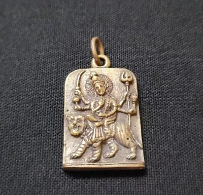 Vintage Brass Shiva Hinduism Drop Pendant • $15