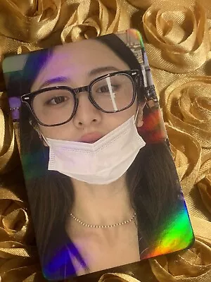 YUNJIN LE SSERAFIM Edition Celeb K-pop Pretty Girl Shiny Photo Card Glasses Mask • $22.93