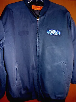 FORD MECHANIC-SHOP INSULATED WORK JACKET: X-LARGE Reg. USED/RECYCLED MUSTANG F-1 • $26.95