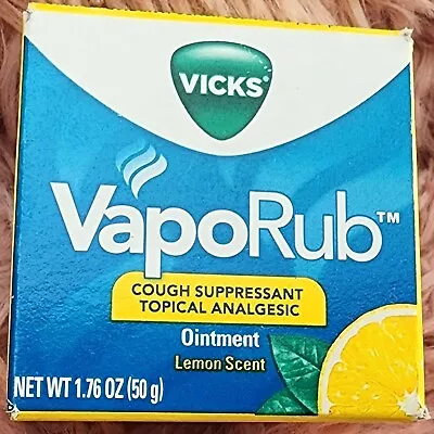 NEW! Vicks VapoRub Cough Suppressant Ointment Lemon Scent 1.76 Oz EXP 05/2023 • $7.50