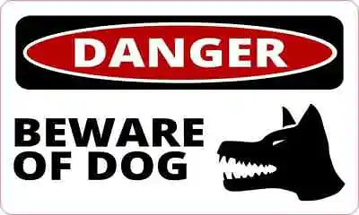 5x3 Danger Beware Of Dog Magnet Magnetic Animal Sign Decal Vinyl Magnets Signs • $10.99