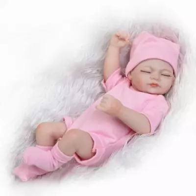 Mini Alive Vinyl Silicone Bath Toy Pink Handmade Reborn Girl Baby Doll Preemie • $39.59