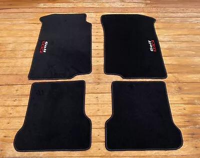 For VW Golf Mk2 16V Velour Floor Mat Mats Carpet Black Set Of4 1983-92 • $132.99