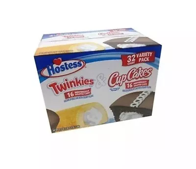 Hostess Twinkies & Cupcakes (16 Twinkies & 16 Cupcakes) Ind. Wrapped 32 Total • $24