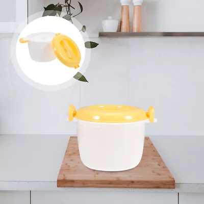 Microwave Rice & Vegetable Steamer Container - 1L Yellow-NX • $14.28