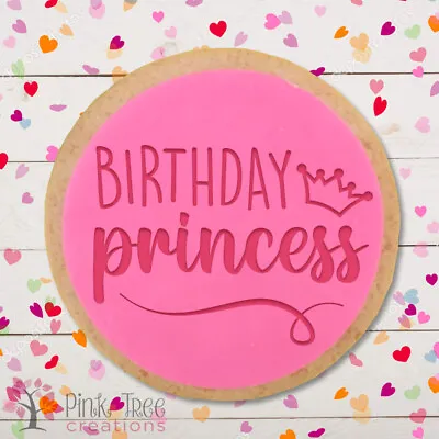 Birthday Princess Embosser Stamp Cookie Cutter Fondant Cupcake Baking *NEW* • £3.75
