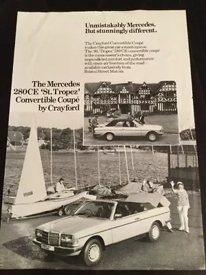 Crawford Mercedes 280CE Convertible Coupe Brochure - 1982 • $8.67