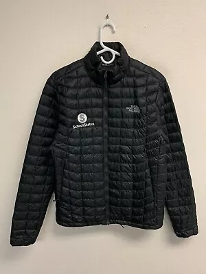 The North Face Men's Thermoball Jacket SMALL Black Quilted Zip Pockets *STAINS* • $0.99