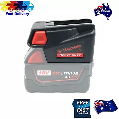 $29.86 • Buy Adapter Converter For Milwaukee M18 18V RED Li-ion Battery To V18 18V Tools AU