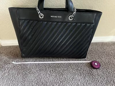 Michael Kors Rectangle Black Silver Chain Purse • $60