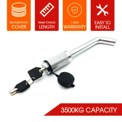 $15.99 • Buy Hitch Pin Lock Security Tow Ball Bar L Type Caravan Trailer Parts Anti Theft New