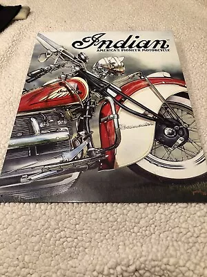 Indian Motorcycle “America’s Pioneer Motorcycle Tin Sign ~ 11 1/2”x 16” 1998 • $13.99