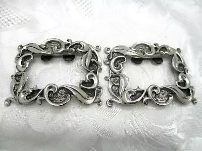 Vintage Estate Jewelry Signed Musi Pat No 3460211 Silver Tone Shoe Clips • $28