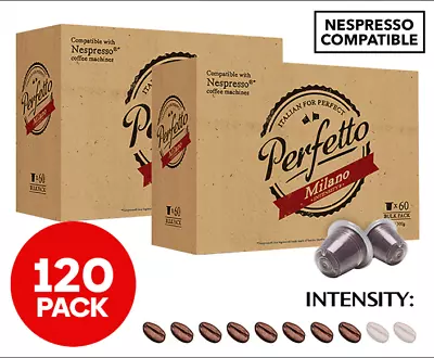 Nespresso Compatible Coffee Pods Capsules Intense Flavours Rich Coffee 120 Pack • $43.55