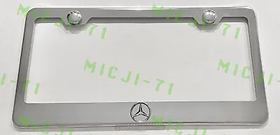 3D Mercedes Benz Raised Emblem Stainless Steel License Plate Frame Rust Free • $16.50