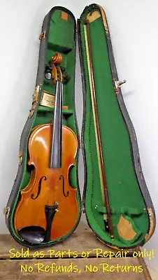 Vintage Wood Anton Schroetter Mittenwald/Bayern 3/4 Violin Bow Hard Case *PARTS* • $139.50