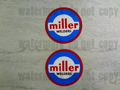 2x MILLER WELDER Logo 1960 Style Stickers Decal Graphic Pegatina Mig Tig • $1.89