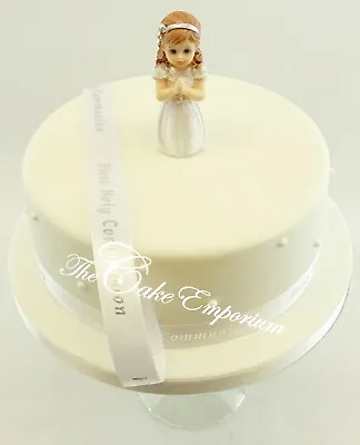 First Holy Communion Girl Boy Bible Diamante Cross Ribbon Cake Topper Sets  • £17.99