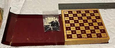 Vintage Miniature  Metro  VOL 250 Chess Set Wooden Board Plastic Pieces • $40