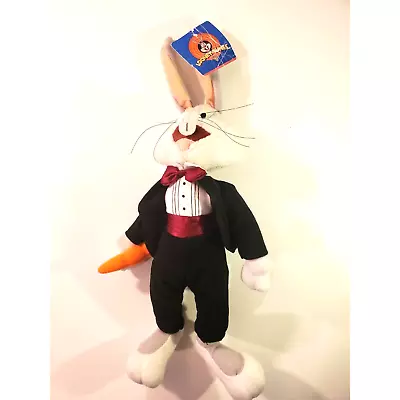 Vintage 1998 Bugs Bunny Tuxedo Suit Plush 13” Looney Tunes Warner Bros. Tags BQ • $7.99