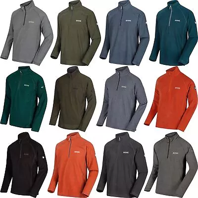 New Regatta Montes Mens Lightweight Half Zip Microfleece Anti Pill Fleece Jacket • £10.99