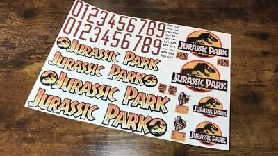 1/10 Scale Jurassic Park Decals - RC Stickers - Crawler Axial Traxxas TRx4 Trx6 • $13.49