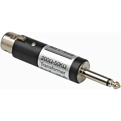 Hosa XLR Female LO-Z To 1/4  TS Male HI-Z Microphone Input Impedance Transformer • $20.89