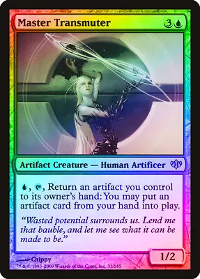 Master Transmuter FOIL Conflux PLD Artifact Blue Rare MAGIC MTG CARD ABUGames • $11.69