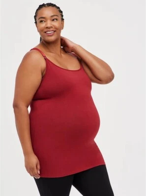 $9.99 • Buy NWT Torrid Sz 1 1xl Wine Super Soft Foxy Maternity Nursing Cami Tank Top