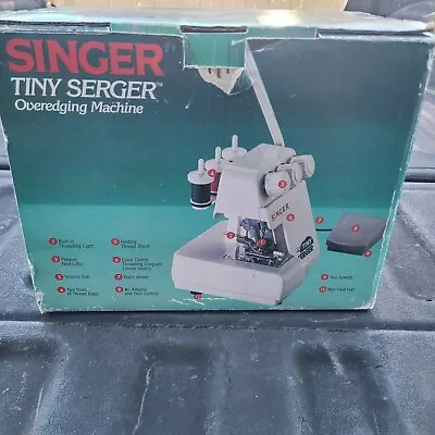 Vintage Singer Tiny Serger Electric Overedging Mini Sewing Machine TS380A • $59.98