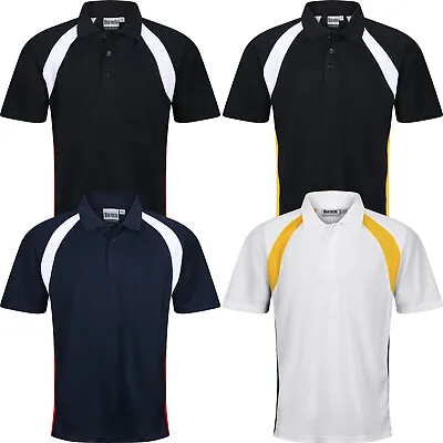 £6.99 • Buy Mens Polo Shirts Short Sleeve Regular Fit Pique Work Casual Breathable Plain Top