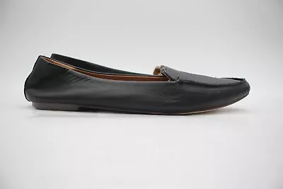 J.Crew Factory Edie Women’s Size 5.5 Black Leather Pointed-Toe Loafers G1812 • $22.49