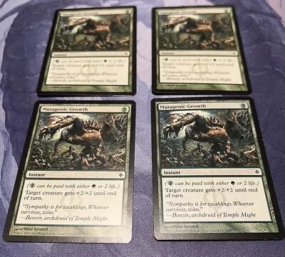 MTG LP X 4 Mutagenic Growth New Phyrexia (comes With A Free Anime Sticker!) • $7.99