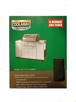 Coolabah Outdoor 4 Burner BBQ Cover Heavy Duty 300D Polyester Fabric UV Protect • $69