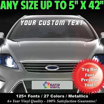 Custom Windshield Lettering 5 X 42 Vinyl Decal Sticker Business Banner Car Truck • $14.95