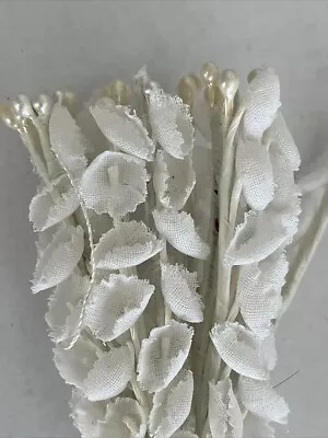 White Coral Bells Millinery Veil Tiara Dolls Hat Flowers Lillies Valley • $8.40