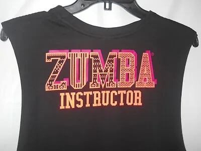 New Woman's Zumba Dance Tribe INSTRUCTOR Tank Bold Black Size XS (B88) • £13.67