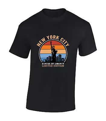 Statue Of Liberty Ny New York Mens T Shirt Funny American Usa Cool Design Top • £8.99