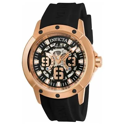 £80.76 • Buy Invicta Men's Watch Black And Silver Semi-Skeleton Dial Rubber Strap 22631