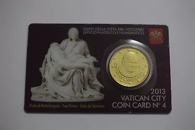 🧭 🇻🇦 Vatican - 50 Euro Cents 2013 COIN CARD B56 #5 CG26 • $17.83