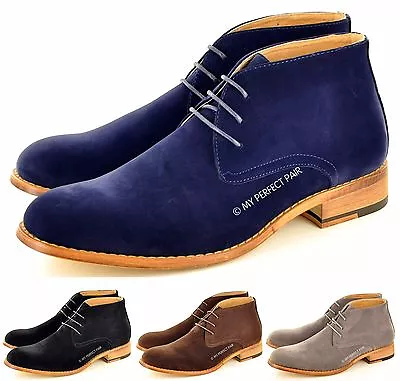 New Mens Casual / Formal Desert Ankle Chelsea Boots Leather Lined UK Sizes 7-12  • £24.99